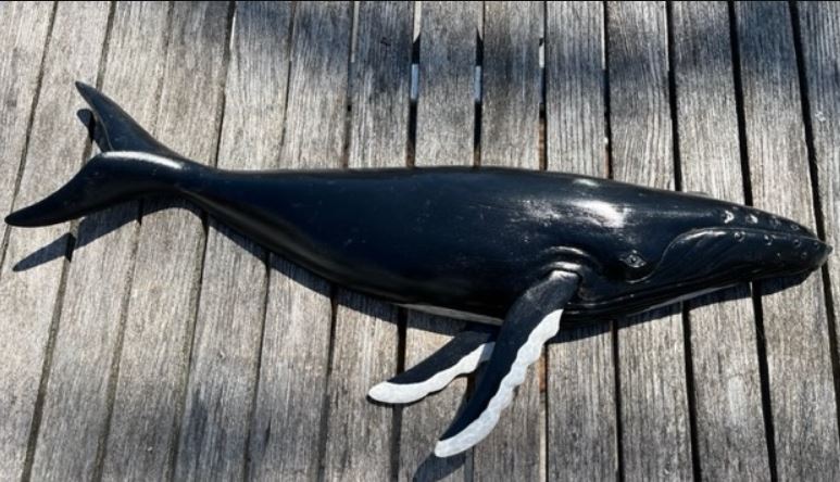 Whale carving